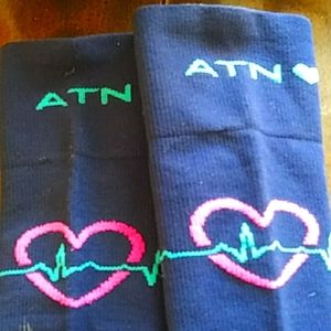 ATN compression Socks Nurse style dark blue and pink
